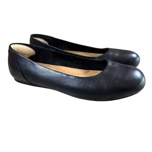 Softwalk Sonoma Shoe Women 8 Black Round Toe Ballet Flat Comfort Cushion Neutral